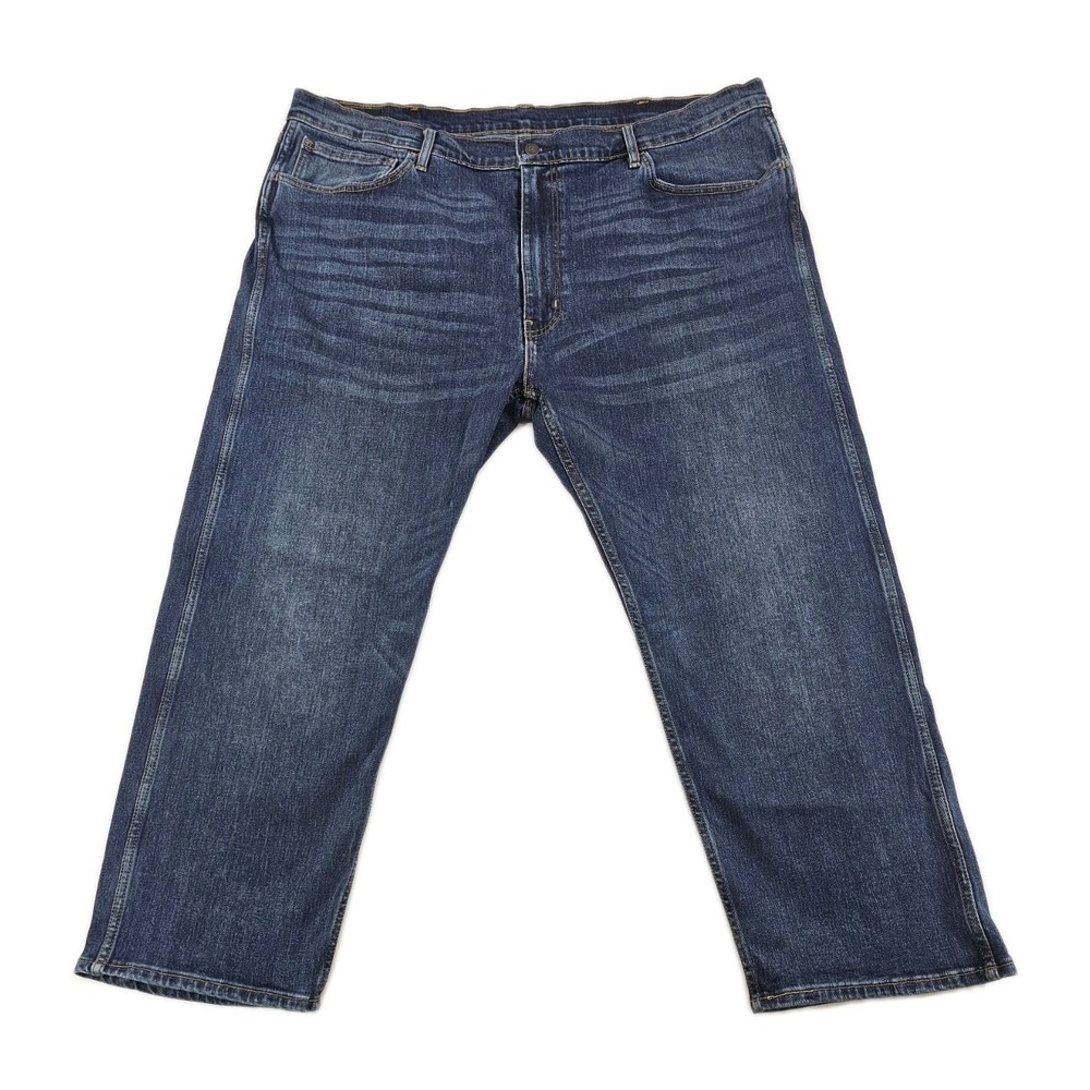 Levi's Workwear Relaxed Straight Fit Mens 44x30 Denim Dark Wash Blue Jeans